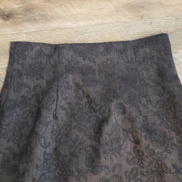 Yansi Fugel Skirt Womens Paisley High Waist Pencil Midi Career Corpcore Size 2 - Picture 6 of 12